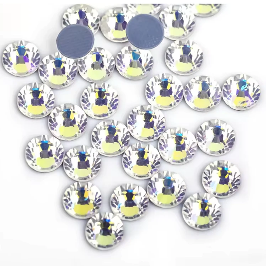 SS30 Moonlight Flatback Rivoli, Glue on, Glass Gems (Sold in 288 pcs) Glass Gems