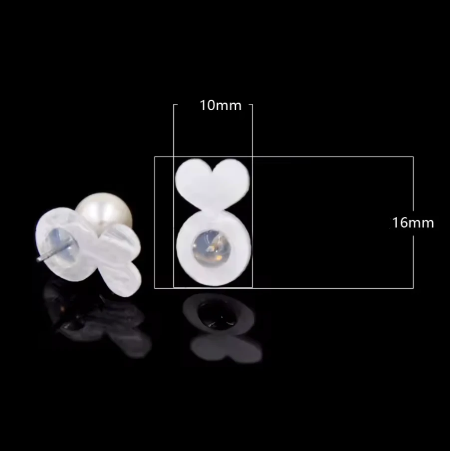 10*16mm Heart Rubber Earring Support Backings Stopper for Droopy or Sensitive ears, 20 pcs Basics Sundaylace Creations & Bling