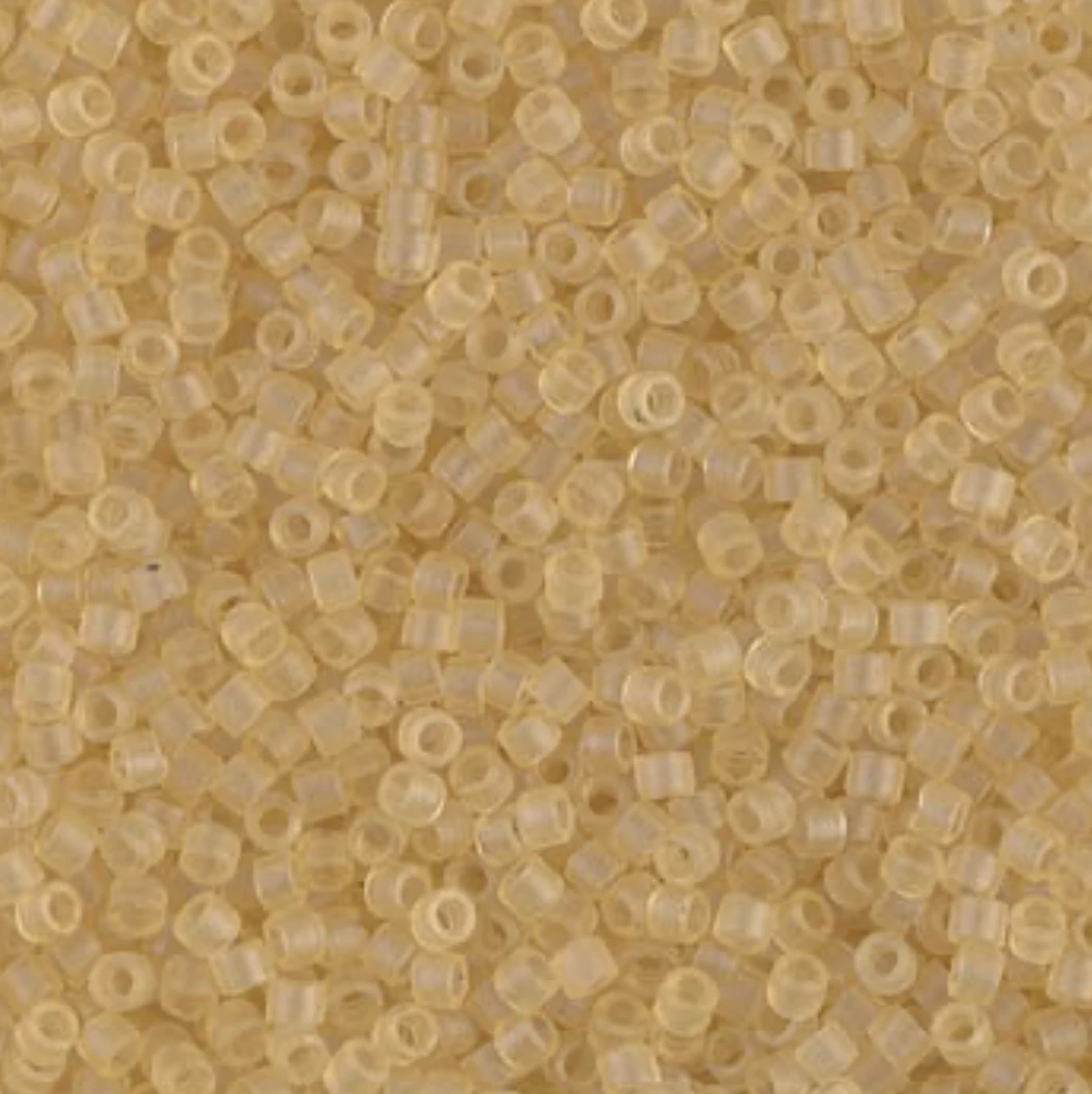 Delica 11/0 RD Pale Topaz Transparent Matte Glazed Luster (0382v) Miyuki Delica Beads