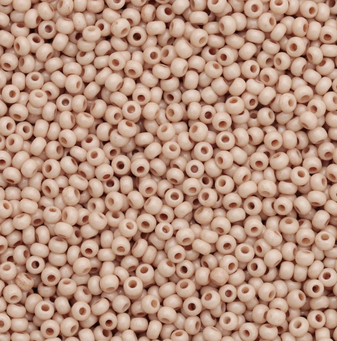 10/0 Tea with Cream Tan Chalk Dyed Solgel, Preciosa Seed Beads 22g 10/0 Preciosa Seed Beads