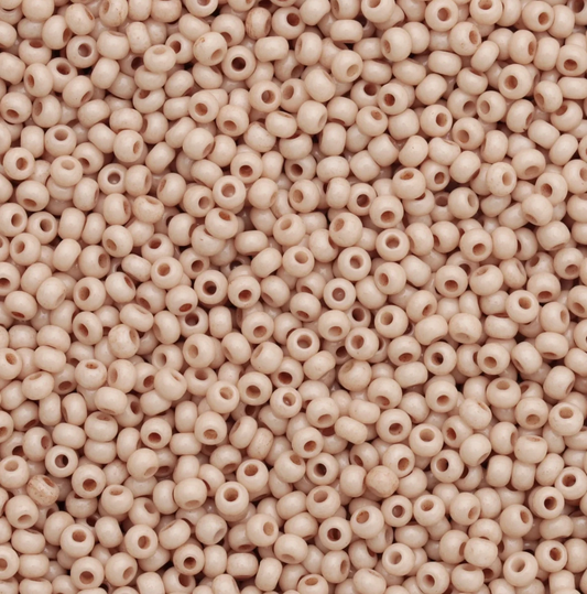 10/0 Tea with Cream Tan Chalk Dyed Solgel, Preciosa Seed Beads 22g 10/0 Preciosa Seed Beads