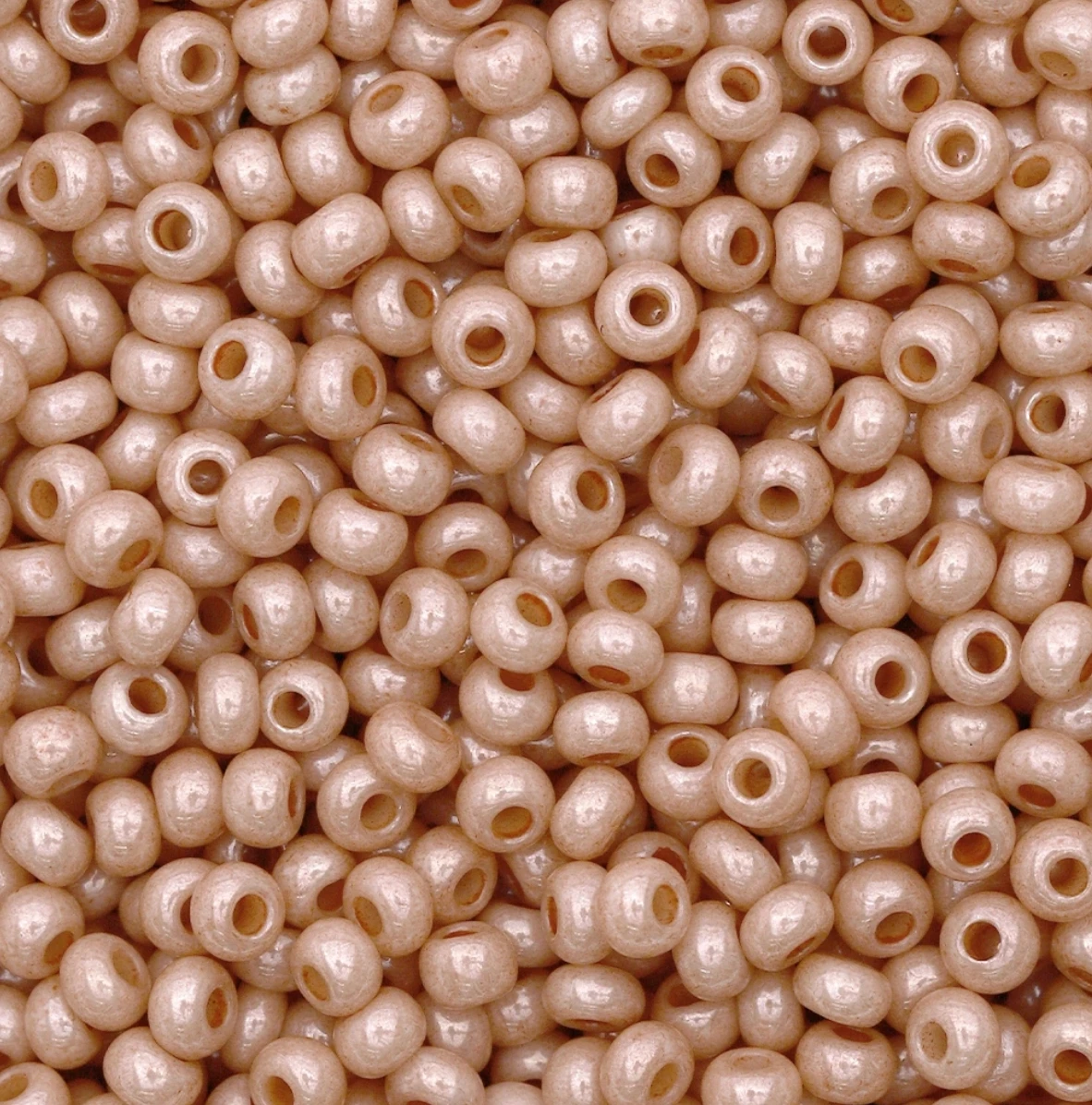 10/0 Opaque Luster Rose Terra Chalk Dyed Solgel, Preciosa Seed Beads 22g 10/0 Preciosa Seed Beads