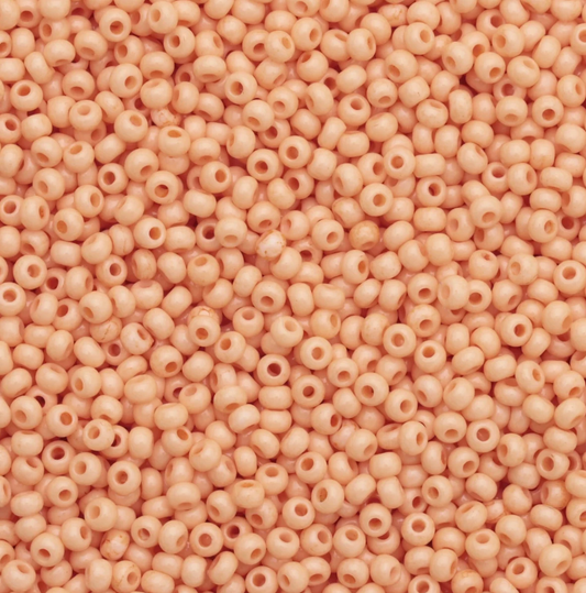 10/0 Soft Orange Solgel Opaque, Preciosa Seed Beads 22g 10/0 Preciosa Seed Beads