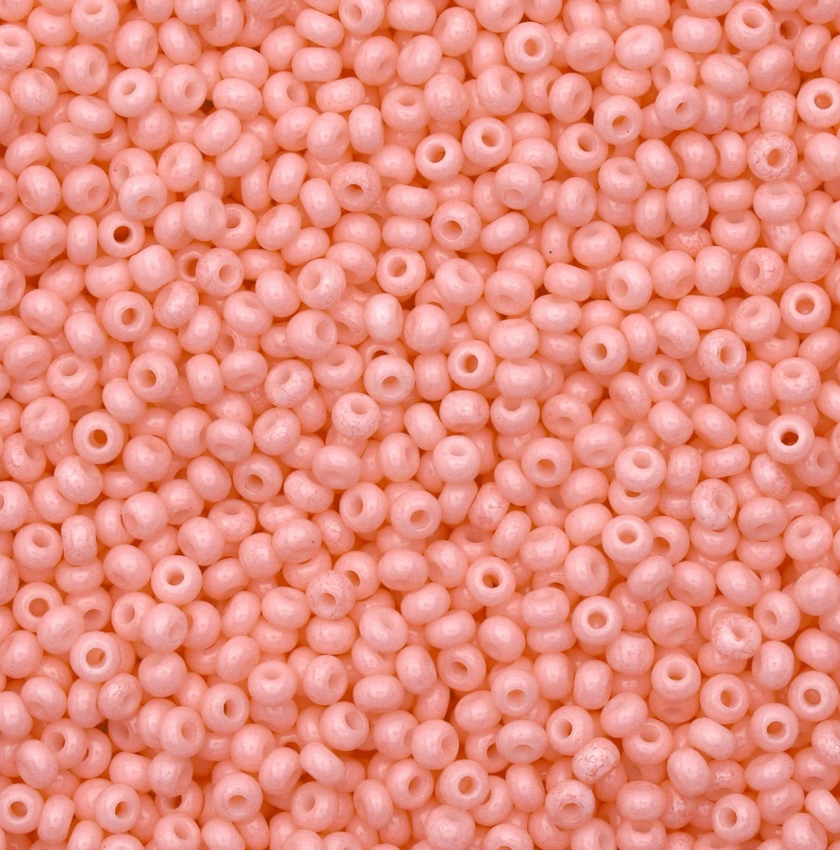 10/0 Pastel Coral Orange Solgel Opaque, Preciosa Seed Beads 22g 10/0 Preciosa Seed Beads