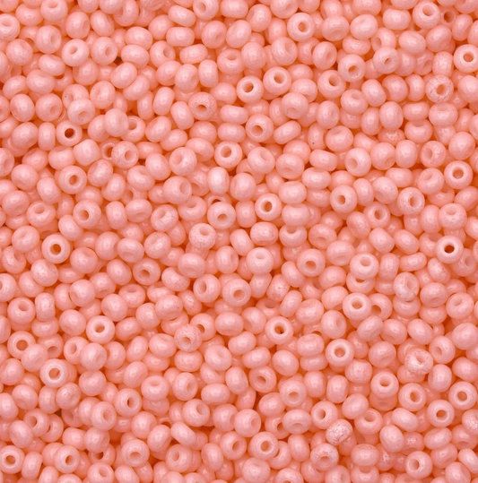 10/0 Pastel Coral Orange Solgel Opaque, Preciosa Seed Beads 22g 10/0 Preciosa Seed Beads