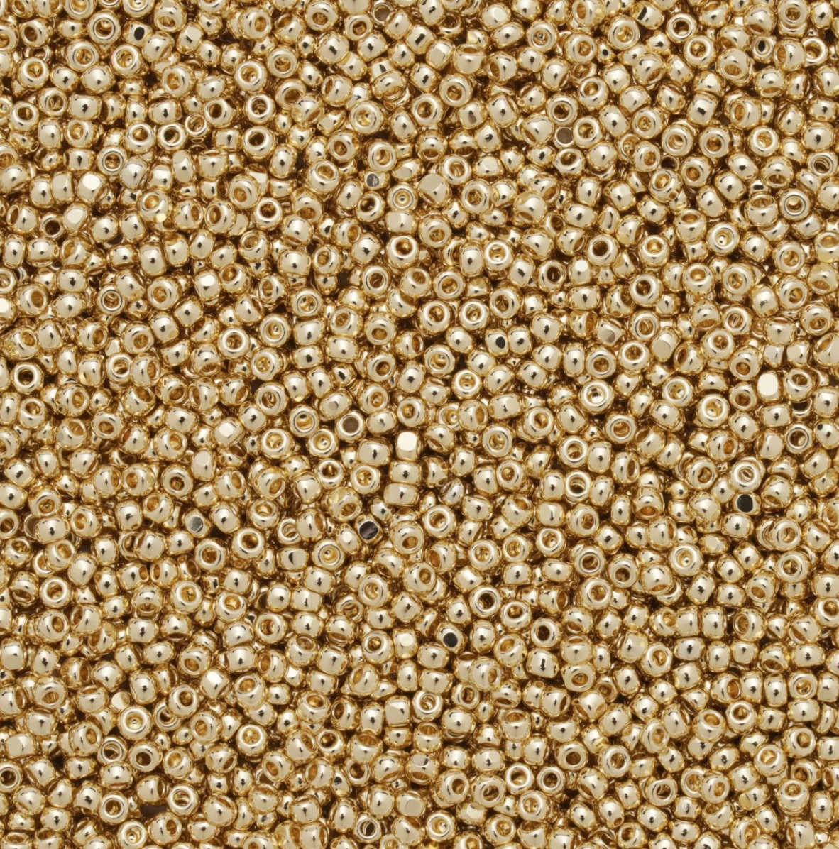 13/0 Charlotte Cut Czech Seed Bead- 24kt Gold Plated (3.3g Small Vial) Czech Preciosa Charlotte Cut Seedbeads