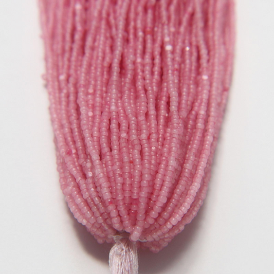11/0 Charlotte Cut Seed Bead - Light Rose Pink Opal  10g India Sheen Charlotte Cut Seedbeads