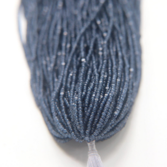 11/0 Charlotte Cut Seed Bead - Dark Denim Blue Opal  10g India Sheen Charlotte Cut Seedbeads