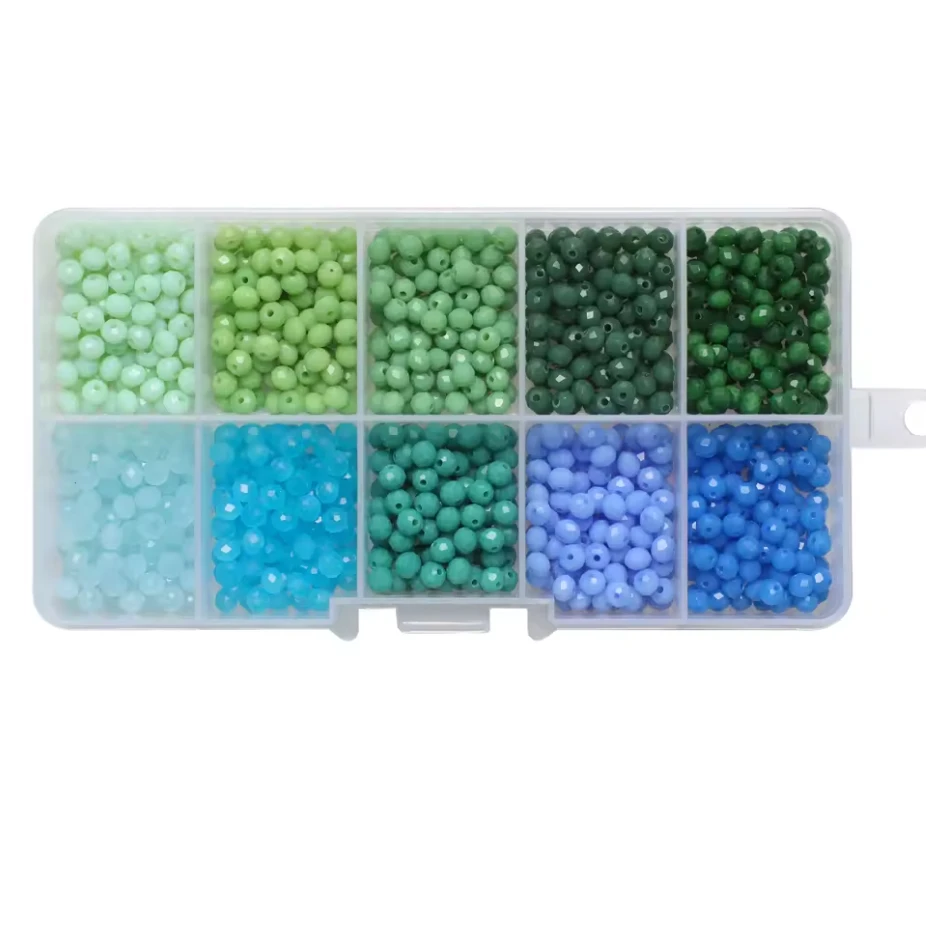 4mm Mother Nature Rondelle Bead Set - 10 Colours of 4mm Rondelle Glass Beads Set, Promotions Sundaylace Creations & Bling