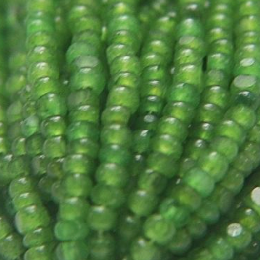 11/0 Charlotte Cut Seed Bead - Fern Green Opal (10g) India Sheen Charlotte Cut Seedbeads