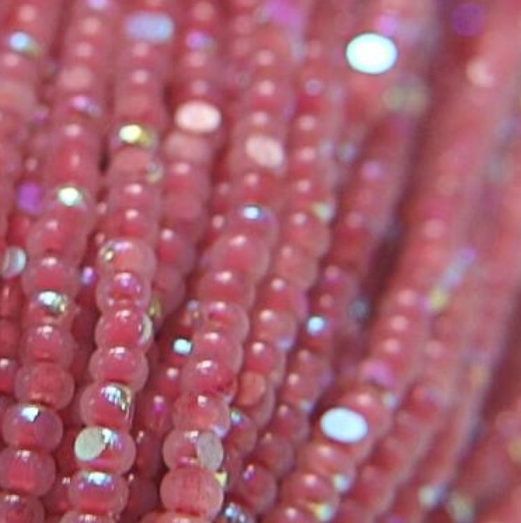 11/0 Charlotte Cut Seed Bead - Patina Opal Neon Red AB 10g India Sheen Charlotte Cut Seedbeads