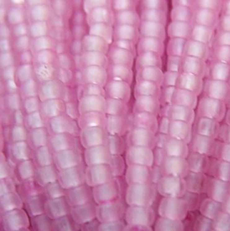 13/0 Charlotte Cut Seed Bead - Matte French Rose 10g India Sheen Charlotte Cut Seedbeads