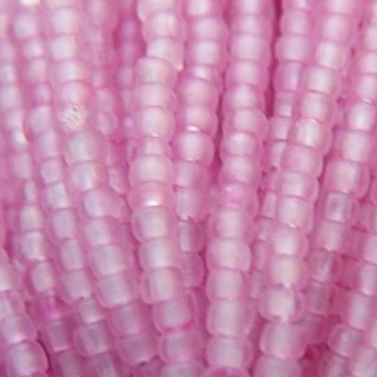 13/0 Charlotte Cut Seed Bead - Matte French Rose 10g India Sheen Charlotte Cut Seedbeads