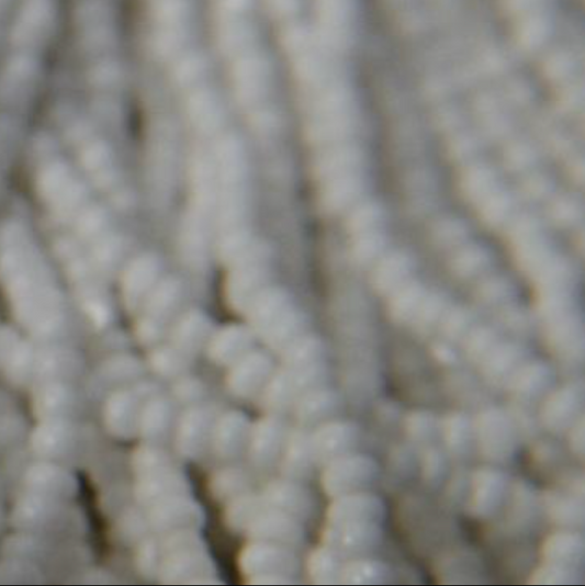 13/0 Charlotte Cut Seed Bead - Chalk White 10g India Sheen Charlotte Cut Seedbeads