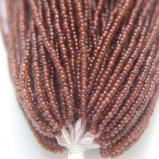13/0 Charlotte Cut Czech Seed Bead - SMOKED TOPAZ 10g India Sheen Charlotte Cut Seedbeads