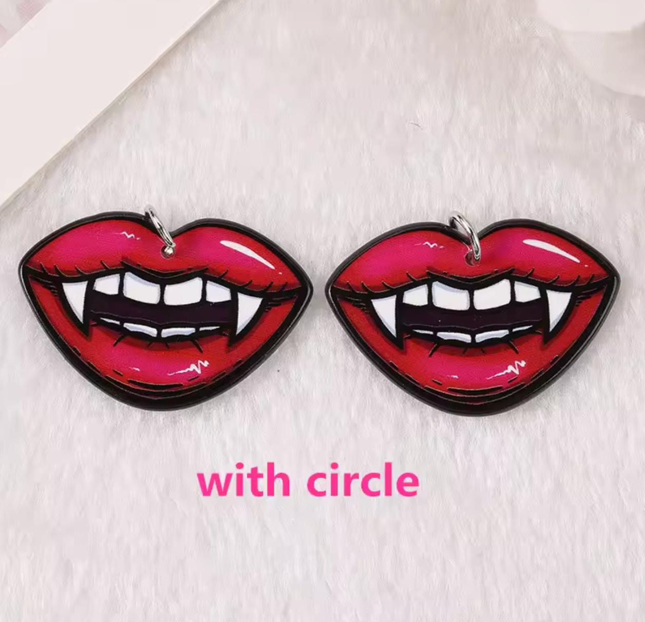 27*41mm "Vampire Lips" Shape, Sew on, Resin Gem (Sold in Pair) Resin Gems