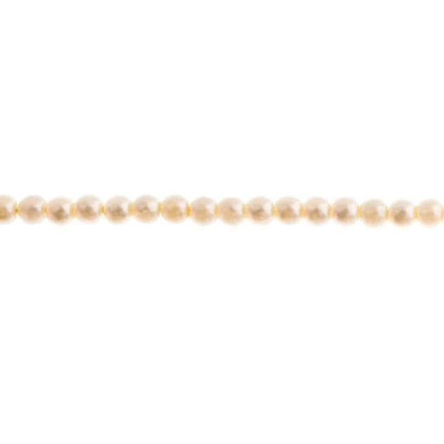 3mm GLASS PEARL Round 3mm  Strung-  Eggshell Pearl Sundaylace Creations & Bling