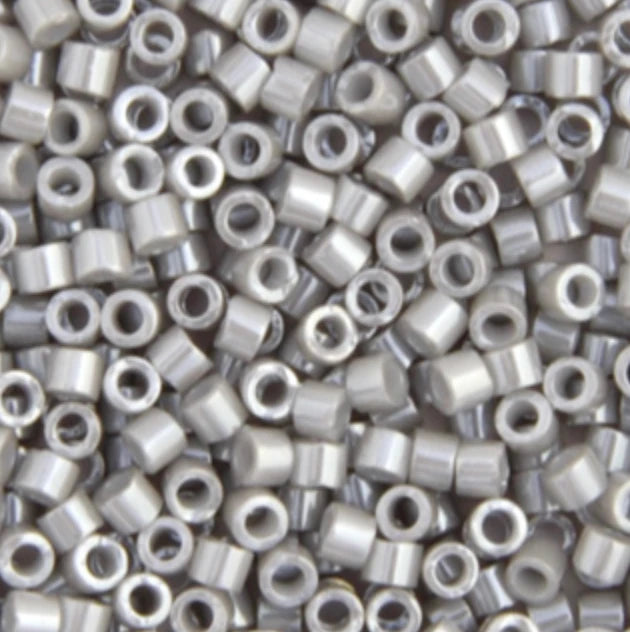 Delica 11/0 RD Light Grey Smoke Opaque Ceylon (1538v) Miyuki Delica Beads