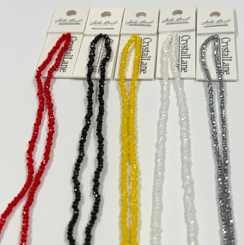 "Scared Colours" 1.5*2.5 Crystal Land Rondelle Strand, Promotions Crystal Lane Rondelle