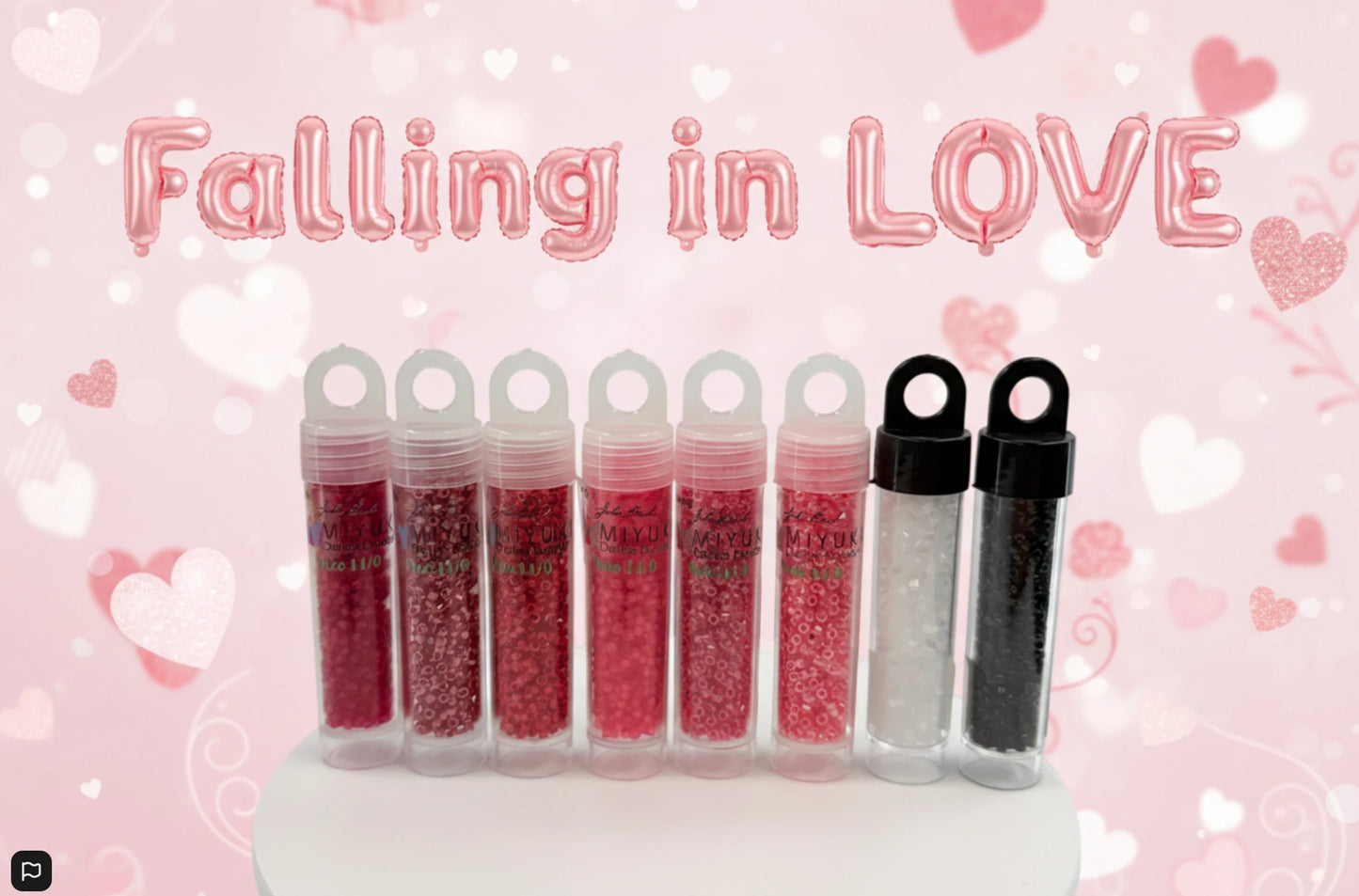"Falling in love" Valentine's 8 x Delica (5.2g) Set, Promotions Miyuki Delica Beads