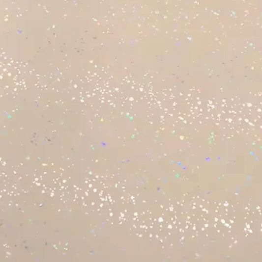 20*30cm Holographic Foil Dots on Matte Tan Leatherette, Leatherette Sheet Leatherette