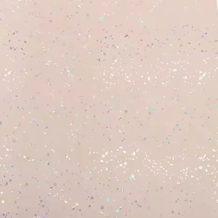 20*30cm Holographic Foil Dots on Matte Peach Leatherette, Leatherette Sheet Leatherette