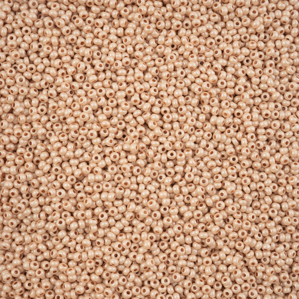 11/0 Pearl Beige Chalk Luster Terra Opaque, Preciosa Seed Beads *22g 11/0 Preciosa Seed Beads
