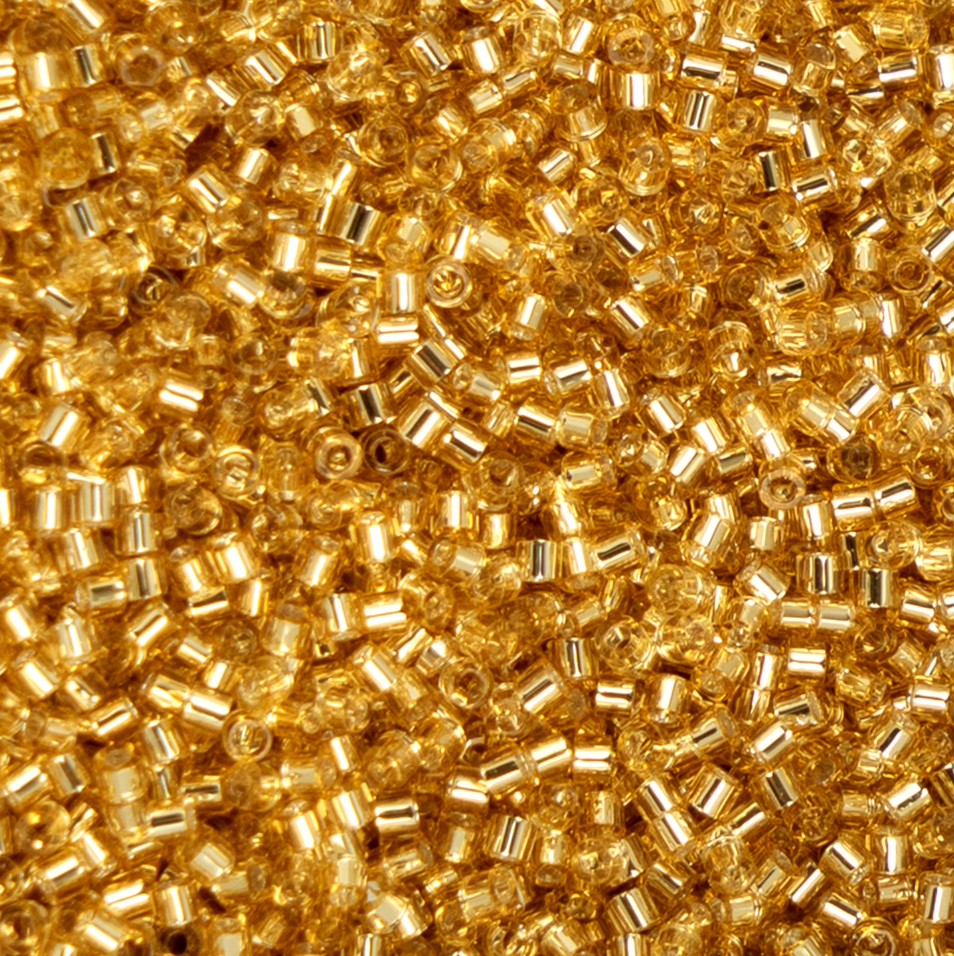 Cylin Bead 11/0 25g Bag Gold Silver lined Cylin Beads John Beads