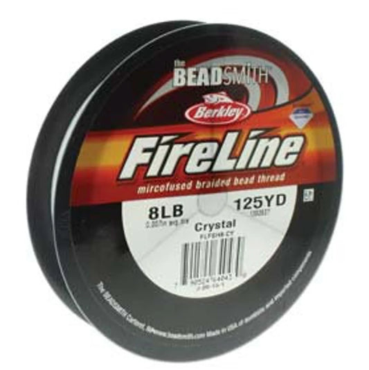 8lb Crystal Clear FireLine Braided Beading Thread- 125 yard stool, Basics Thread