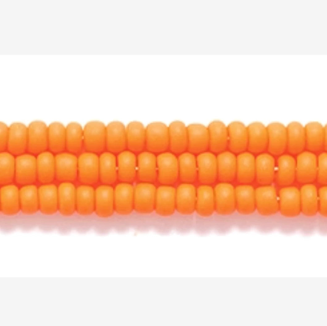 11/0 Orange Matte Preciosa Seed Beads *Hank 11SB134-M 11/0 Preciosa Seed Beads