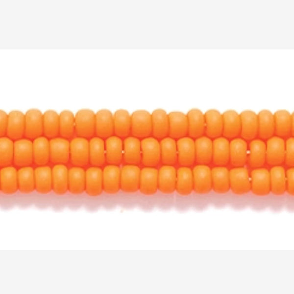 11/0 Orange Matte Preciosa Seed Beads *Hank 11SB134-M 11/0 Preciosa Seed Beads