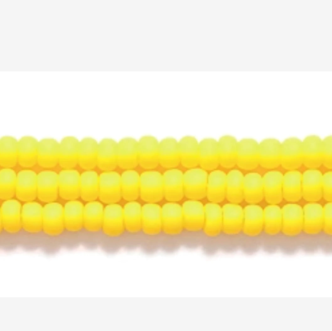 11/0 Dark Yellow Matte Preciosa Seed Beads *Hank 11SB126-M 11/0 Preciosa Seed Beads