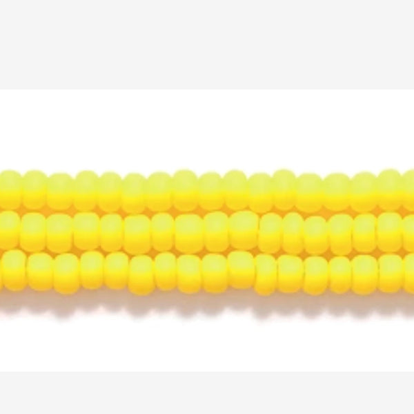 11/0 Dark Yellow Matte Preciosa Seed Beads *Hank 11SB126-M 11/0 Preciosa Seed Beads