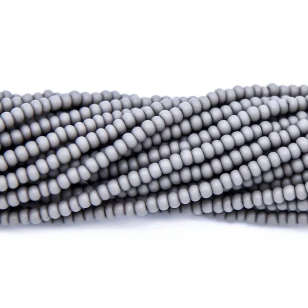 11/0 Grey Matte Preciosa Seed Beads *Hank 11SB105-M 11/0 Preciosa Seed Beads