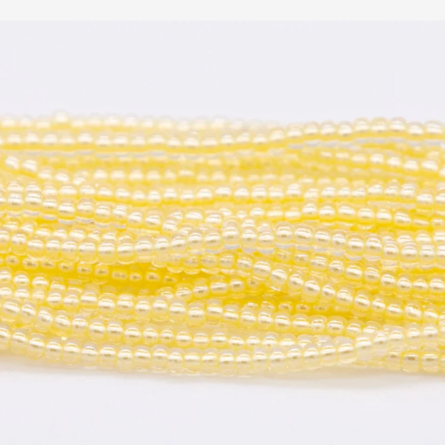 10/0 Yellow Pastel Pearl Lined Preciosa Seed Beads *Hank #10SB622-LP 10/0 Preciosa Seed Beads
