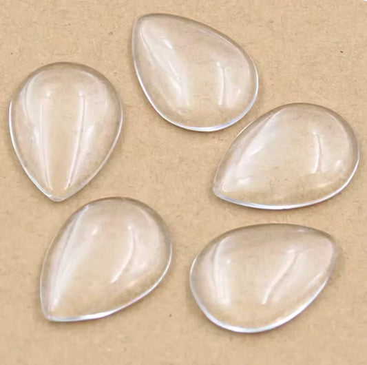 15*25mm "Make your own gems" Teardrop Dome, Glue on, Resin Gems  (Sold in pairs) Resin Gems
