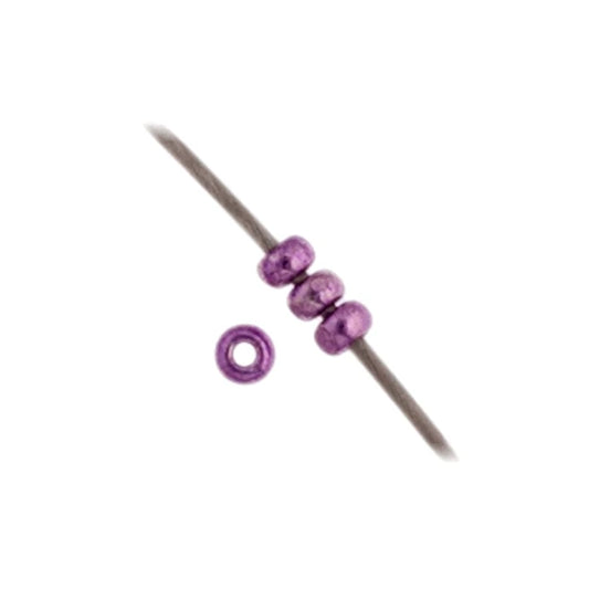 13/0 Czech Seed Bead- Metallic Violet Terra Strung, 13g *Short Hank Preciosa Ornela