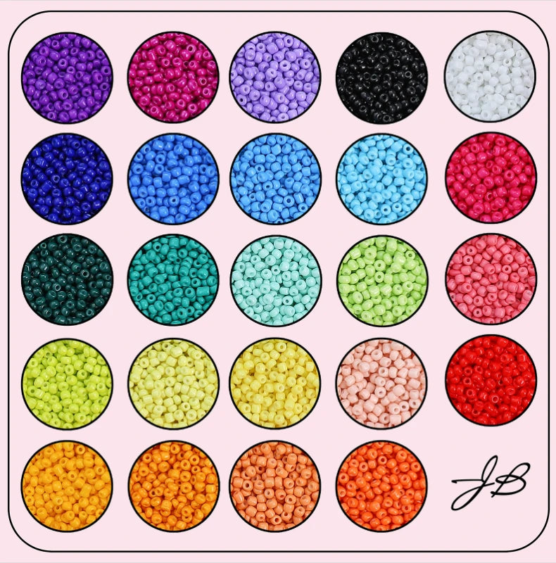 Vivid Rainbow Bead Box - 24 Colors Glass Seed Beads 8/0 - 300g, Promotions Sundaylace Creations & Bling