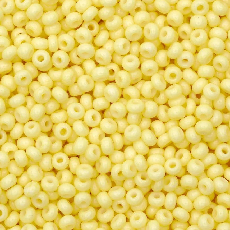 10/0 Lemon Meringue Pale Yellow Solgel Chalk, Preciosa Seed Beads *NEW* 10/0 Preciosa Seed Beads