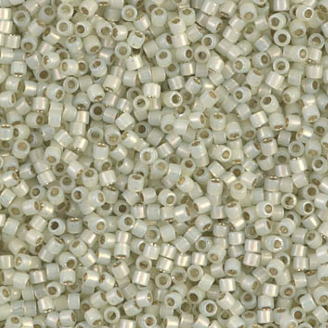 Delica 11/0 RD Pale Green Lime Opal Silver Lined (1453v) Miyuki Delica Beads
