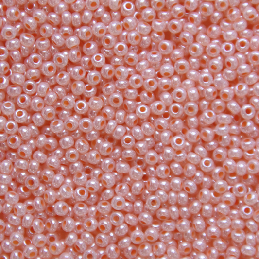 10/0 Pearlized Orange Ceylon, Preciosa Seed Beads 22g 10/0 Preciosa Seed Beads