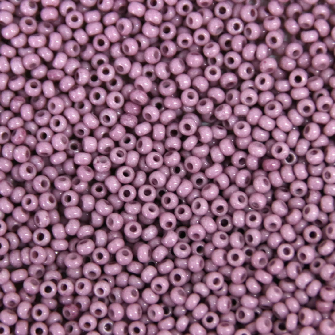 10/0 Plum Violet Purple Chalk Dyed Solgel, Precoisa Seed Bead (22g) 10/0 Preciosa Seed Beads