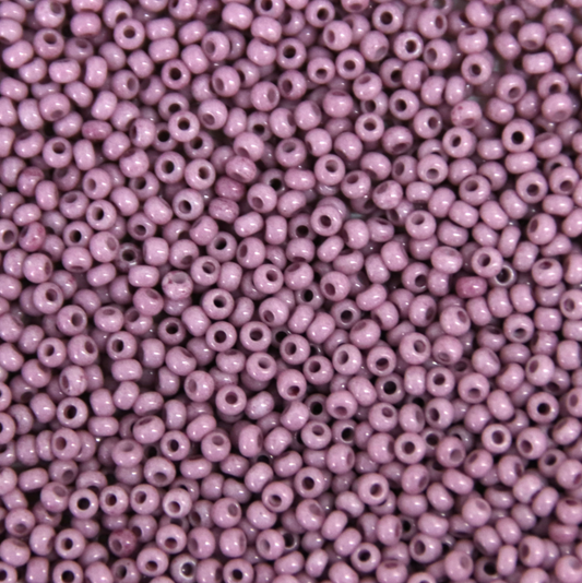 10/0 Plum Violet Purple Chalk Dyed Solgel, Precoisa Seed Bead (22g) 10/0 Preciosa Seed Beads