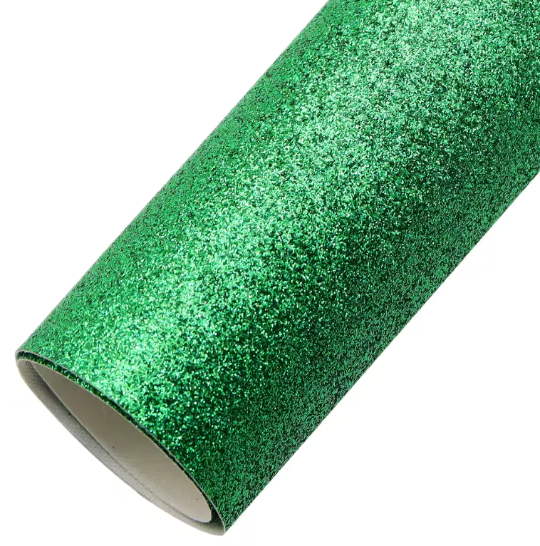 20*30cm Glitter Apple Green, Glitter Leatherette Sheet Leatherette