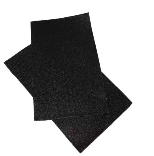 20*30cm Glitter Black, Glitter Leatherette Sheet, Basics Leatherette