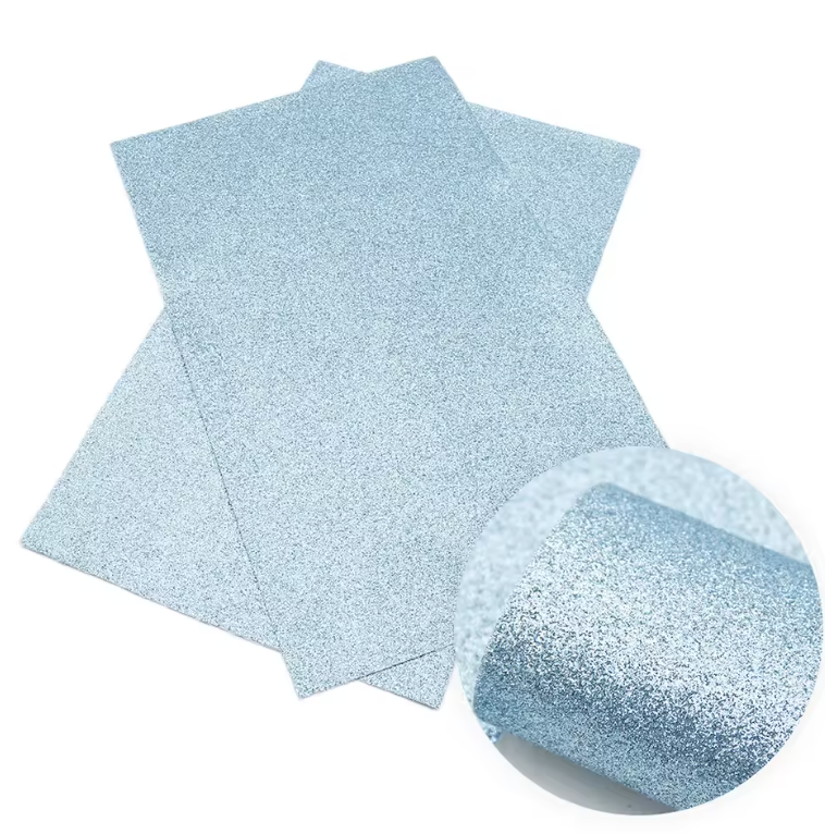 20*30cm Glitter Aqua Turquoise Blue, Glitter Leatherette Sheet Leatherette