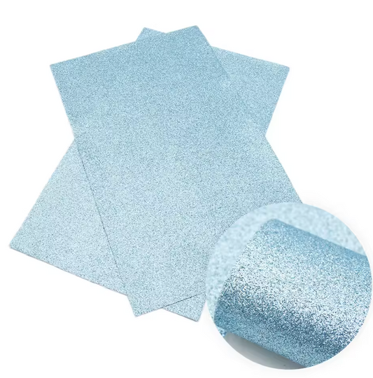 20*30cm Glitter Aqua Turquoise Blue, Glitter Leatherette Sheet Leatherette