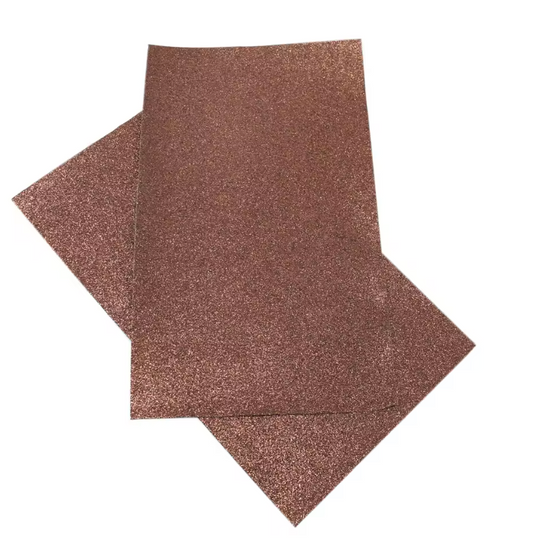 20*30cm Glitter Brown, Glitter Leatherette Sheet Leatherette