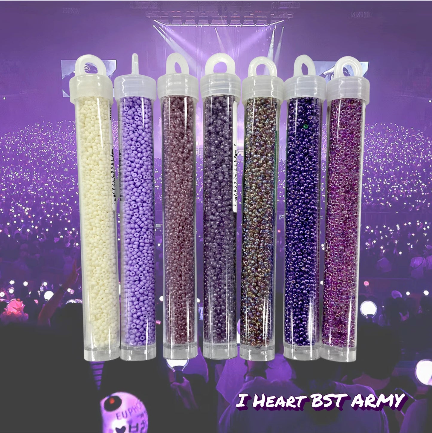 “Purple ARMY BTS” Miyuki Seedbeads Bundle 7 x 22g, Promotions