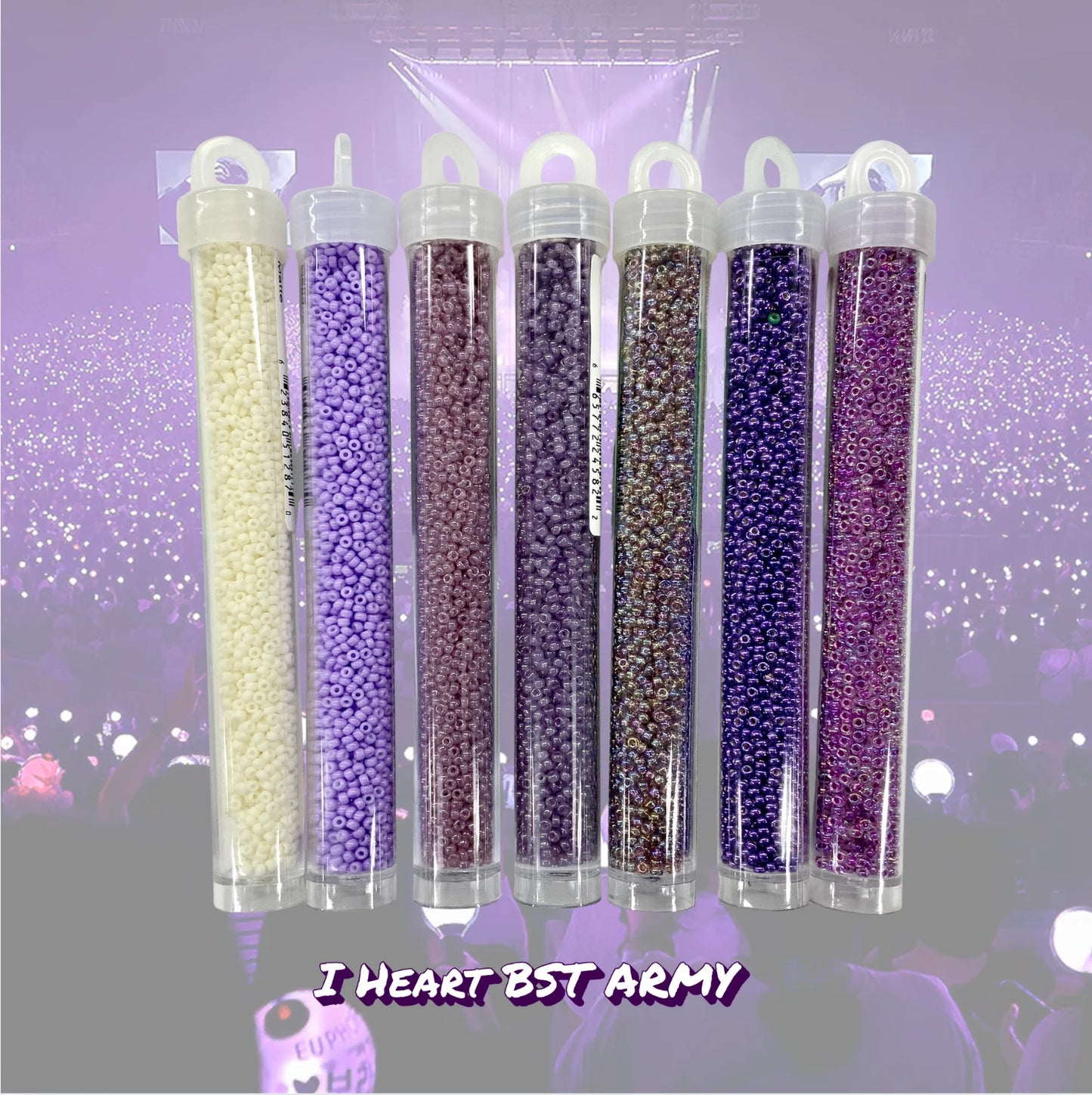 “Purple ARMY BTS” Miyuki Seedbeads Bundle 7 x 22g, Promotions